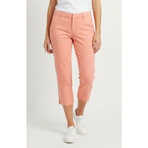 Liverpool LA Cropped Pants Women Size 10/30 Coral Pink Slim Fit